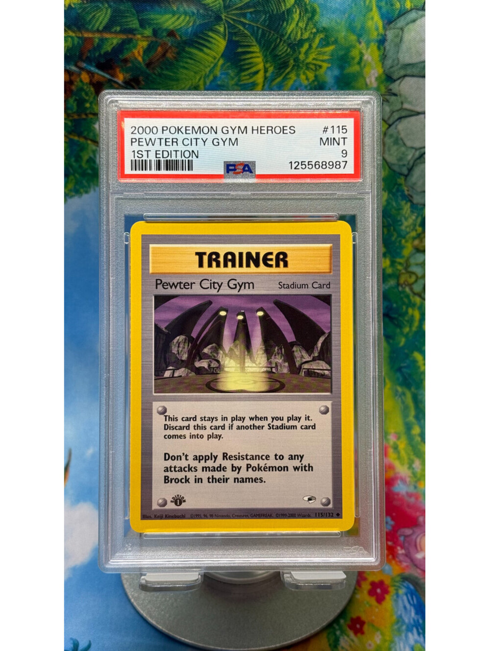 Pewter City Gym Gym Heroes No. 115 2000 1st Edition PSA 9
